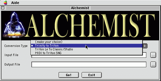 Alchemist running on MacOS 9